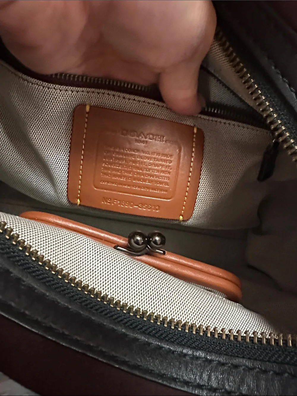 Coach Black Sequin Floral Satchel